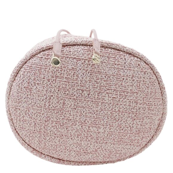 Chanel  Deauville Lurex Boucle Drawstring Bag Pink - Picture 11 of 14